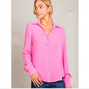 The Limited Pink Button-Up Blouse
